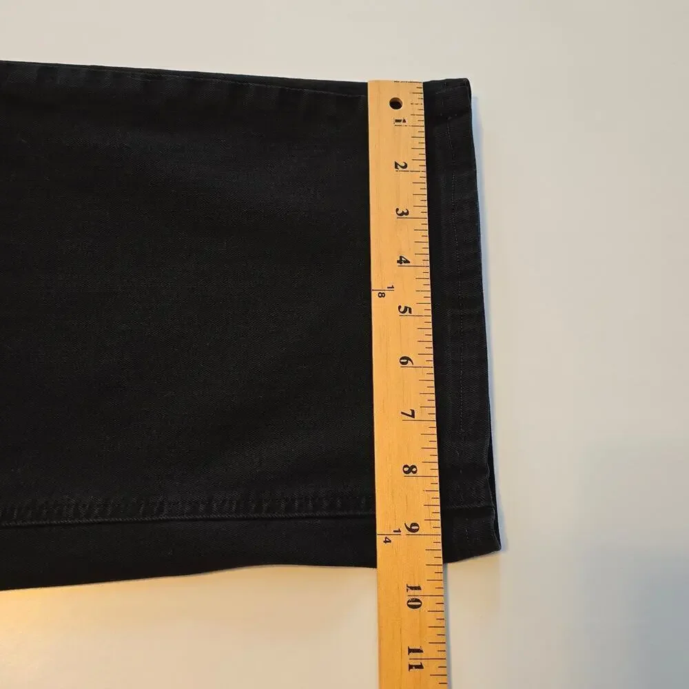 Talbots Denim Capri Womens Plus Size 24W Black Flawless Five Pocket Stretch